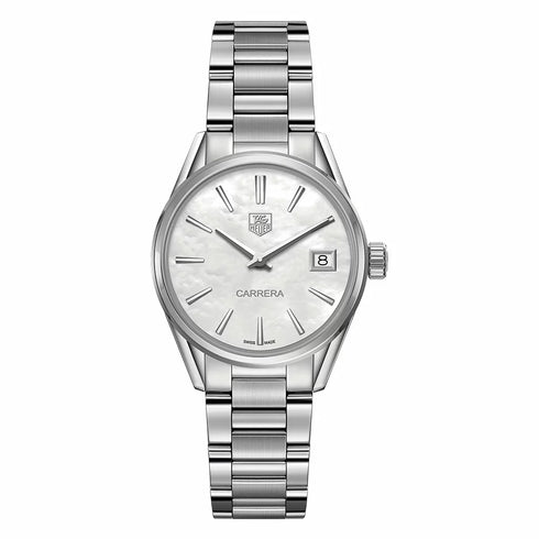 Carrera 32mm Mother of Pearl Dial on Steel Watch - 1